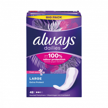 Always dailies Extra Protect Large Frischeduft, Slipeinlagen, 48 Stück
